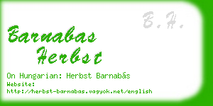barnabas herbst business card